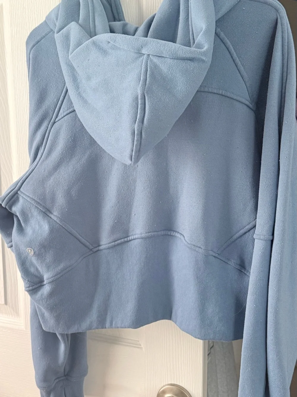 lululemon athletica Powder Blue Cropped Half-Zip Hoodie